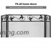 Pinty 3 Panel Wrought Iron Fireplace Screen Solid Baby Safe Fireplace Fence Leaf Design Steel Spark Guard Outdoor Metal Decorative Mesh Cover for Fireplace Panels Accessories - B07CG9BJWJ